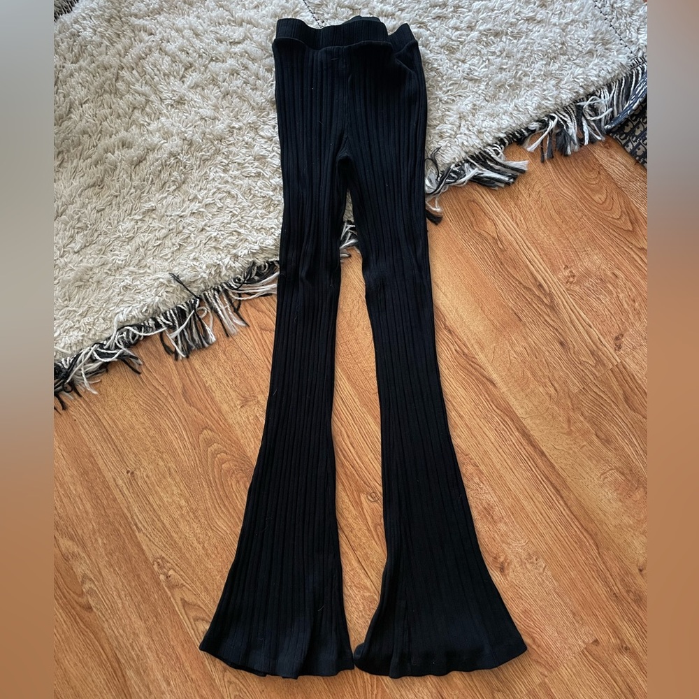 Zara ribbed flare pants cotton XS